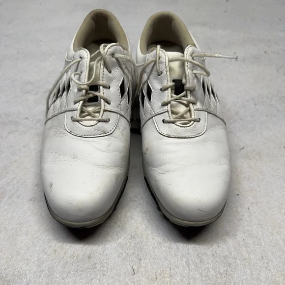 Footjoy Summer Series Golf Shoes Women Size 8 M White Black Plastic Spikes 98810 - Picture 2 of 7